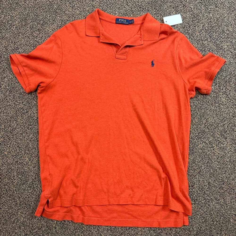 Polo by Ralph Lauren Men's Orange Polo Shirt